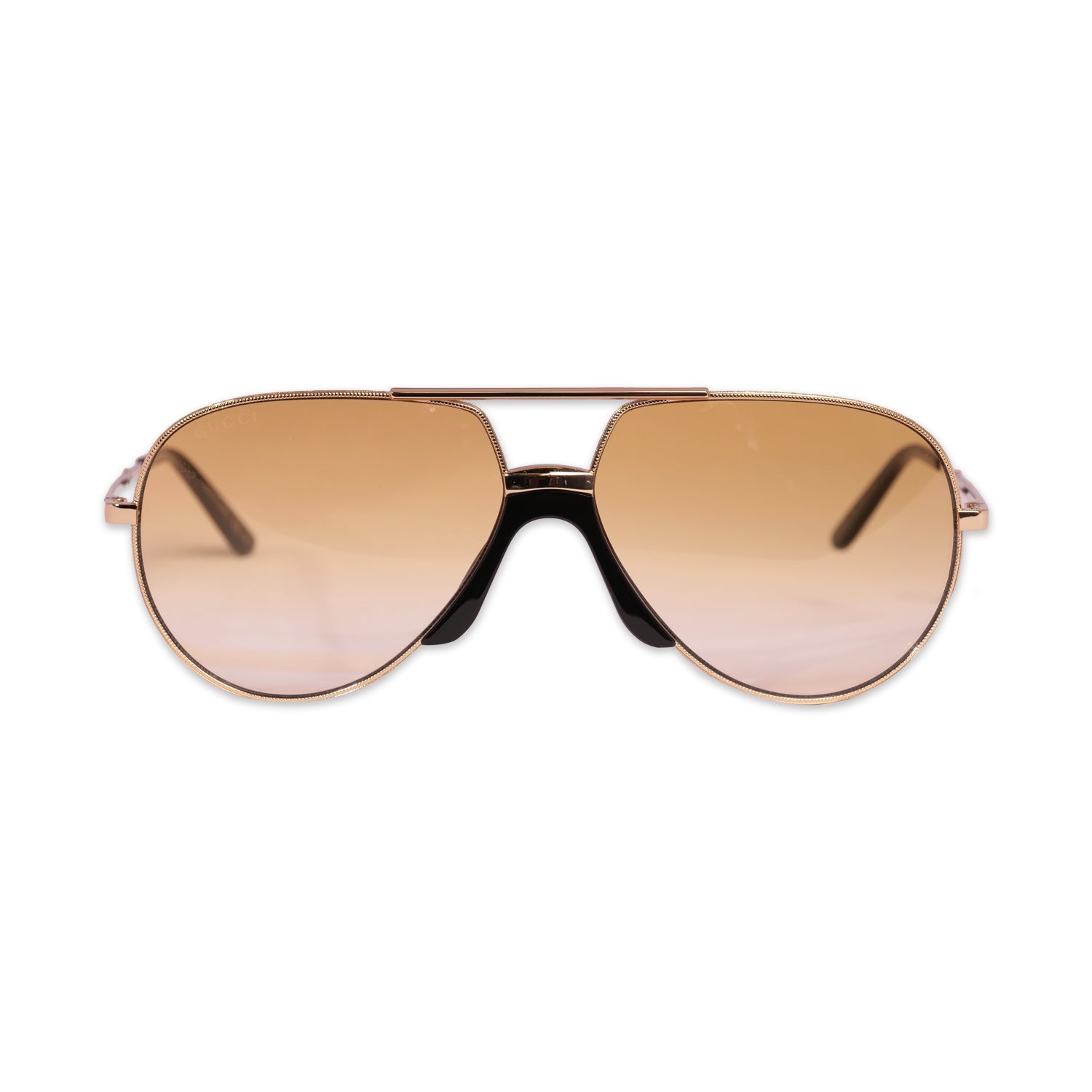 GUCCI METAL SUNGLASSES IN GOLD-YELLOW