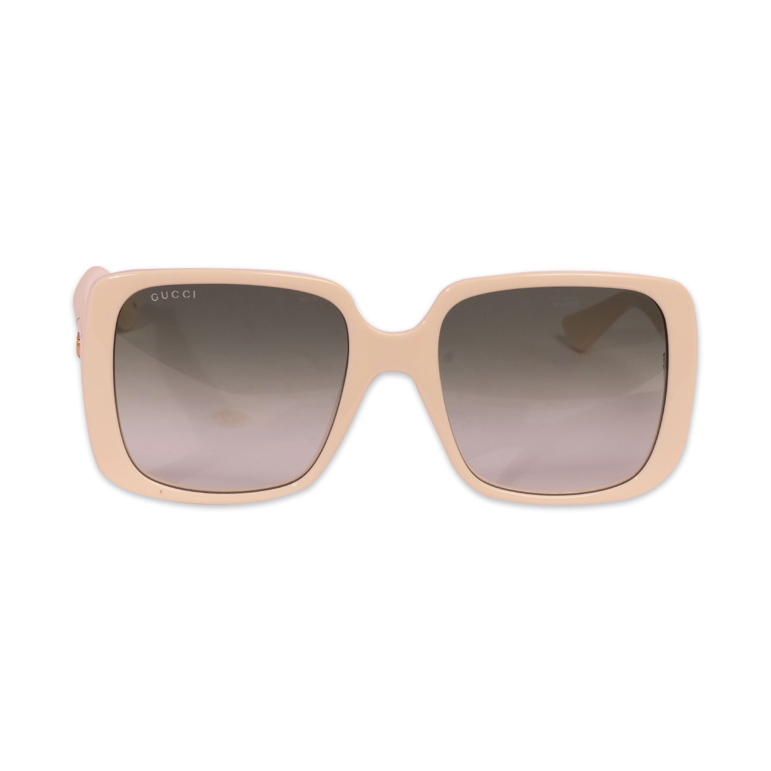 GUCCI ACETATE SUNGLASSES IN IVORY-GREEN