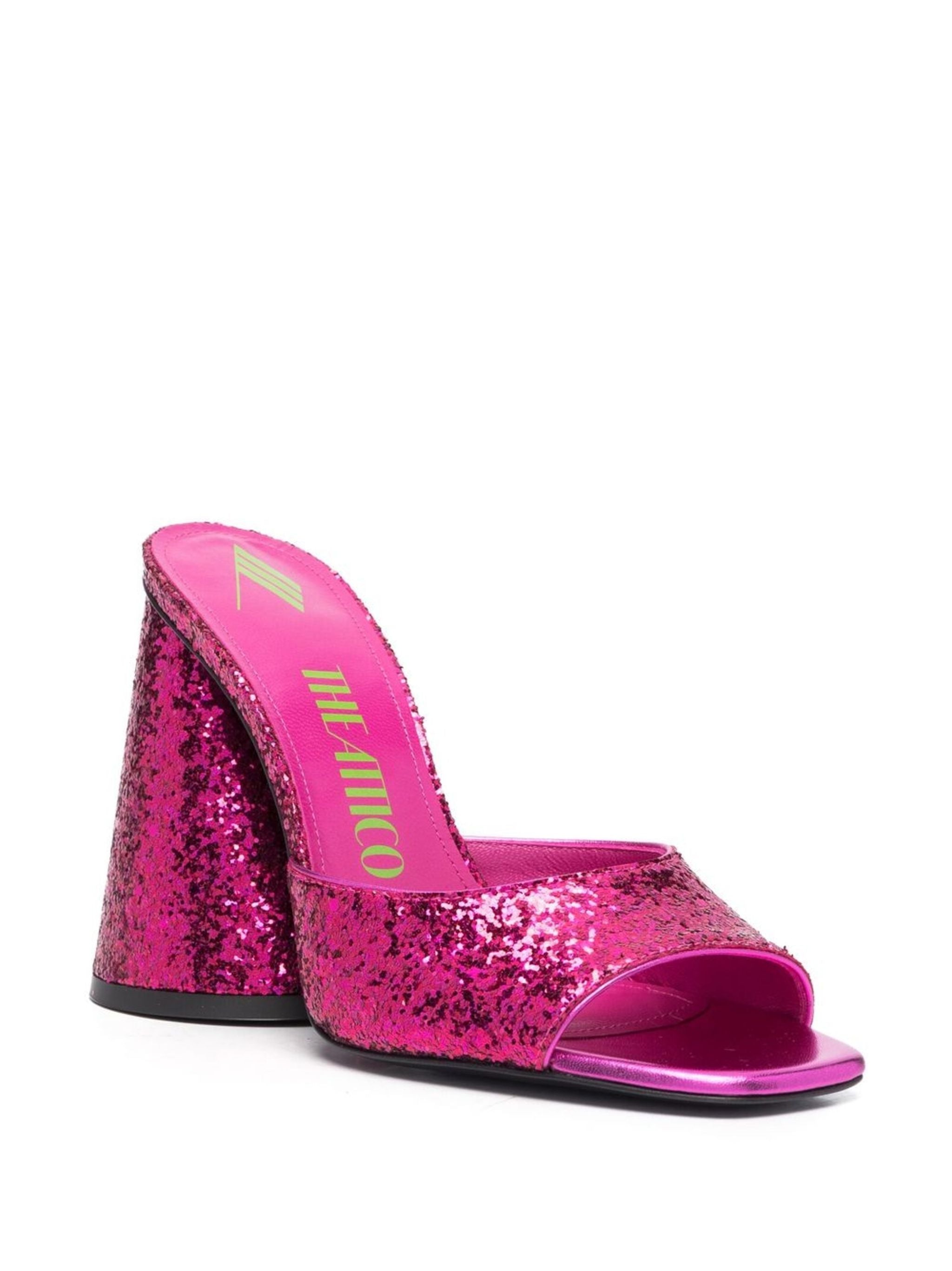 THE ATTICO PINK METALLIC LOOK MULES