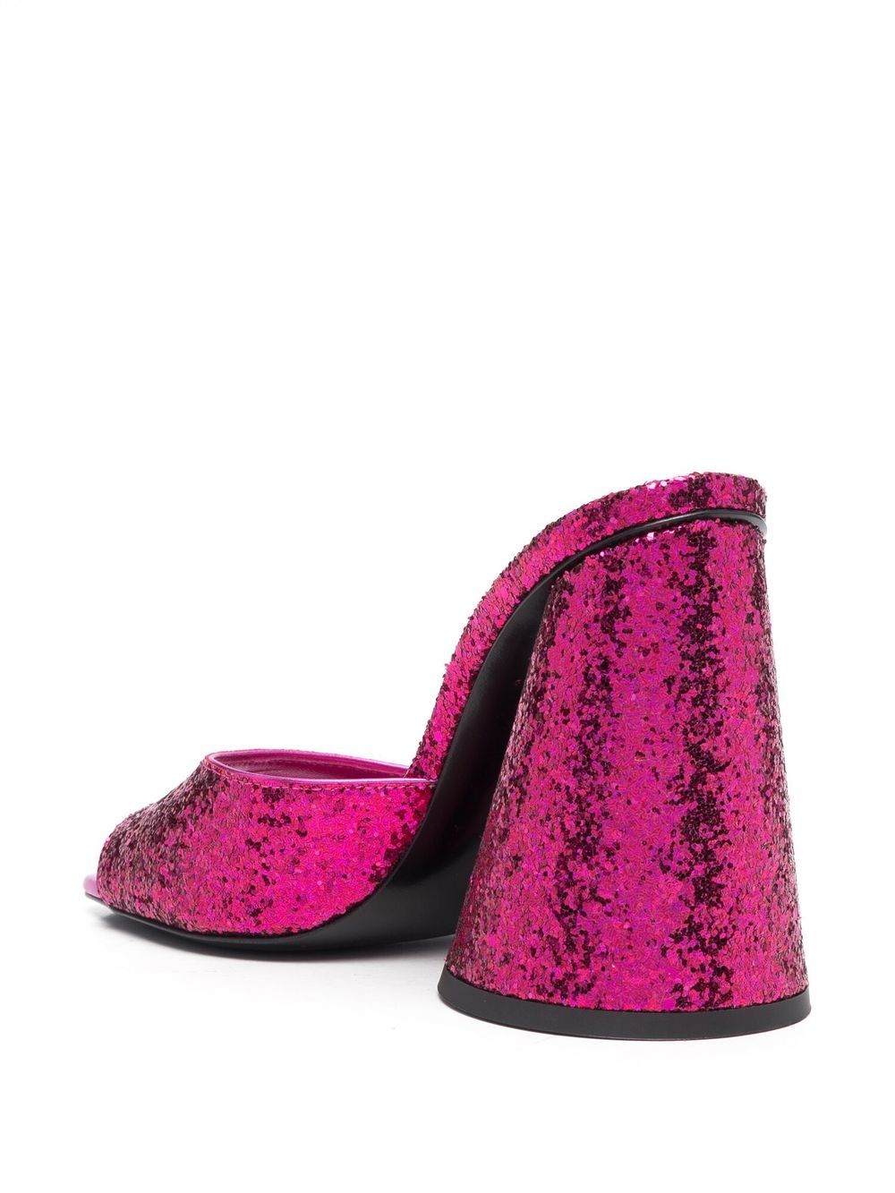 THE ATTICO PINK METALLIC LOOK MULES