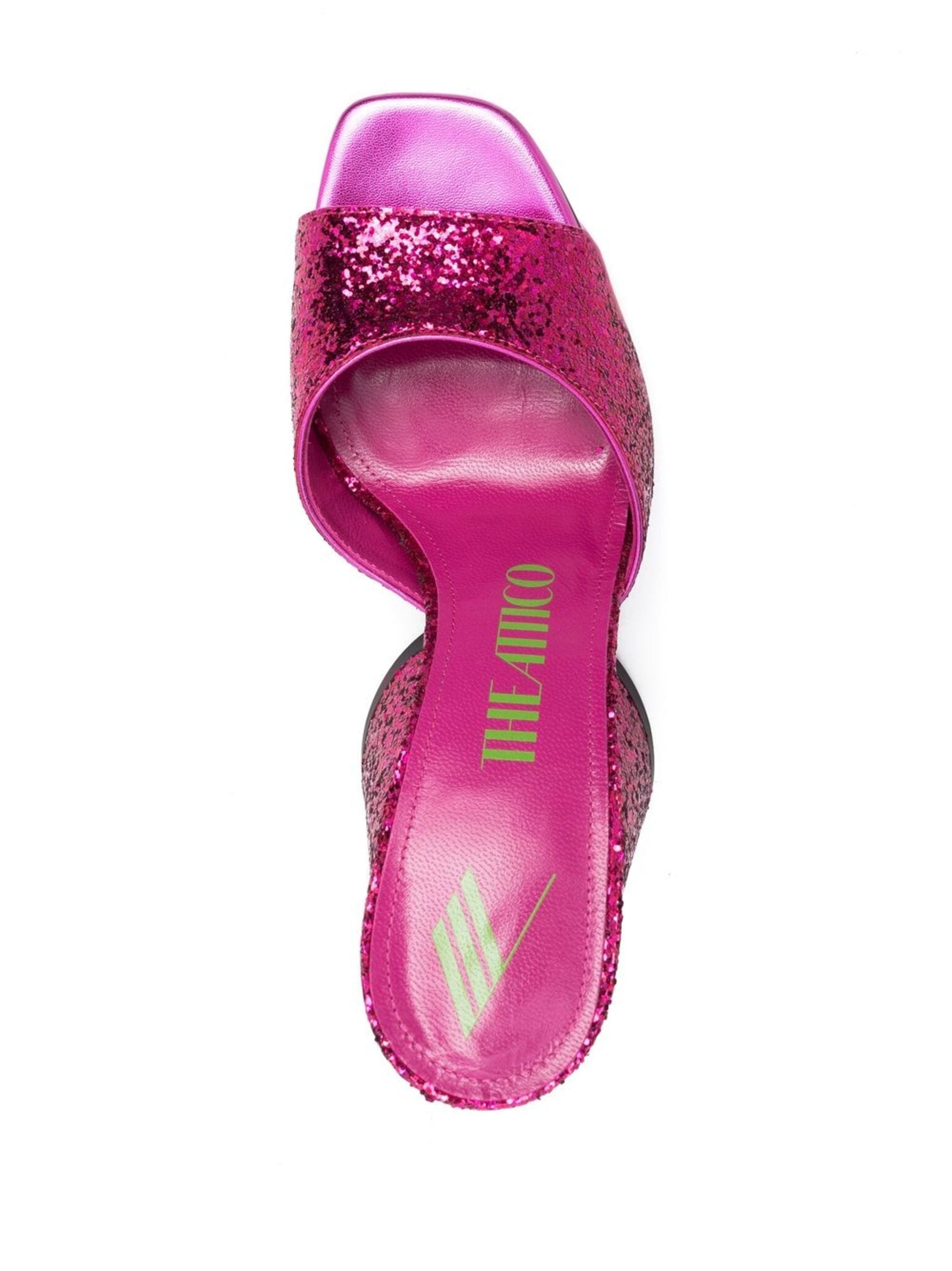 THE ATTICO PINK METALLIC LOOK MULES