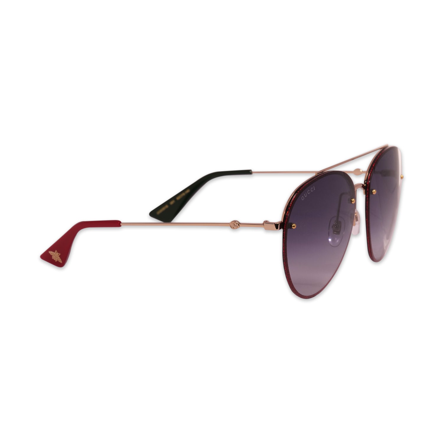 GUCCI SUNGLASSES IN GREEN-BROWN-GOLD