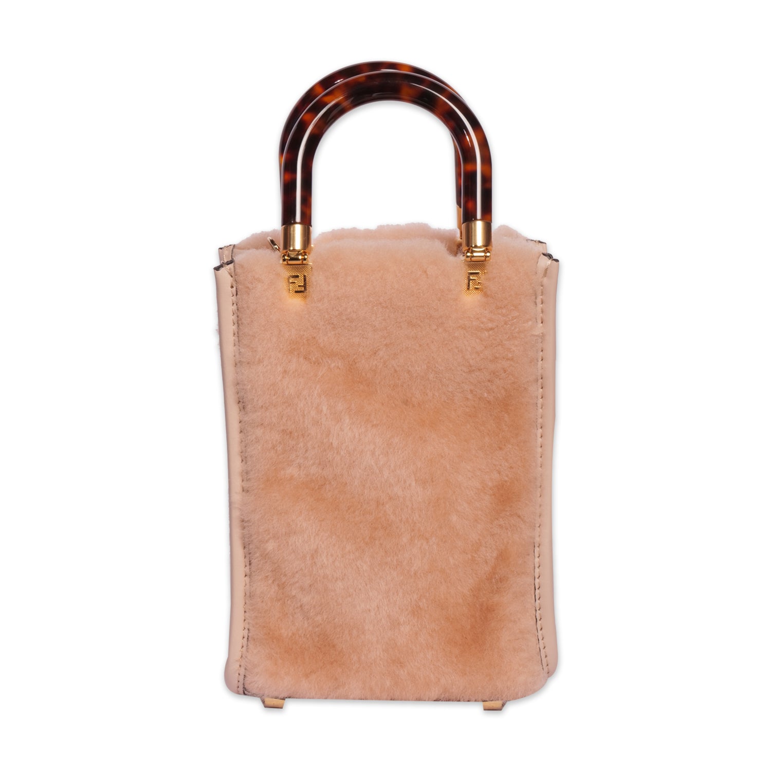 FENDI SHEEP FUR BAG IN PINK