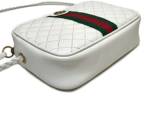 GUCCI TRAPUNTA QUILTED LEATHER CROSS BODY BAG IN SILVER