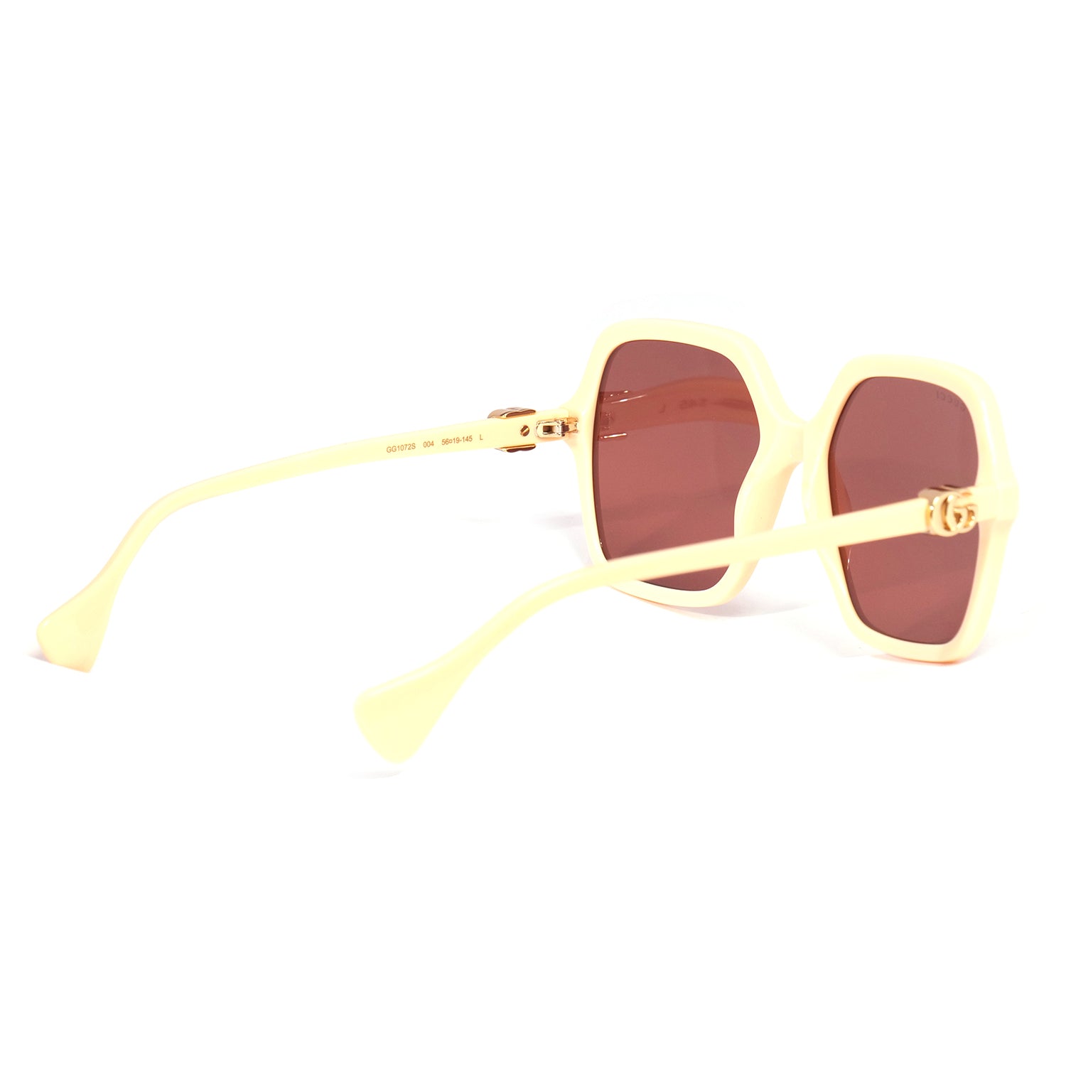 GUCCI SUNGLASSES IN IVORY-BROWN