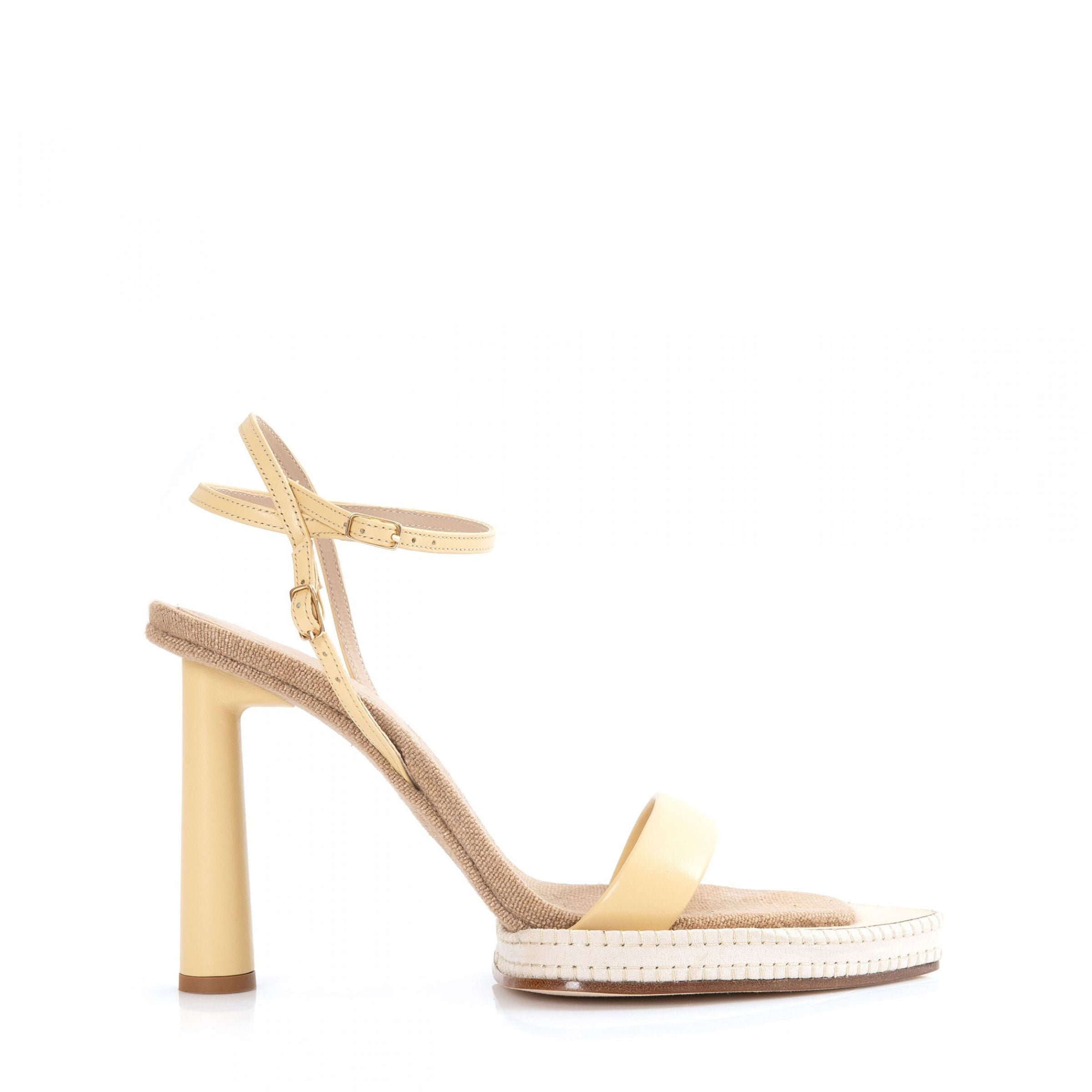 JACQUEMUS SANDALS WITH STRAPS IN SAND