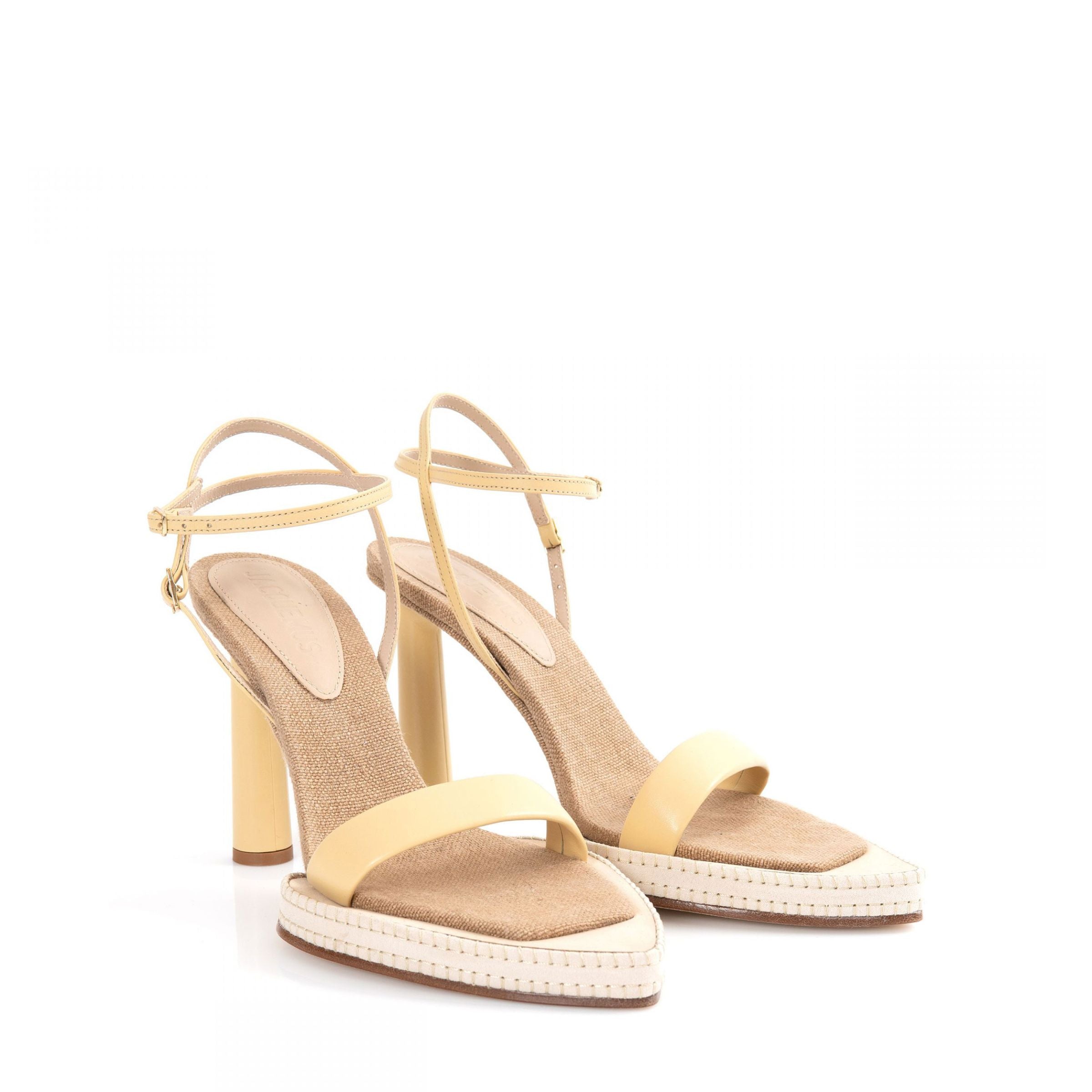 JACQUEMUS SANDALS WITH STRAPS IN SAND