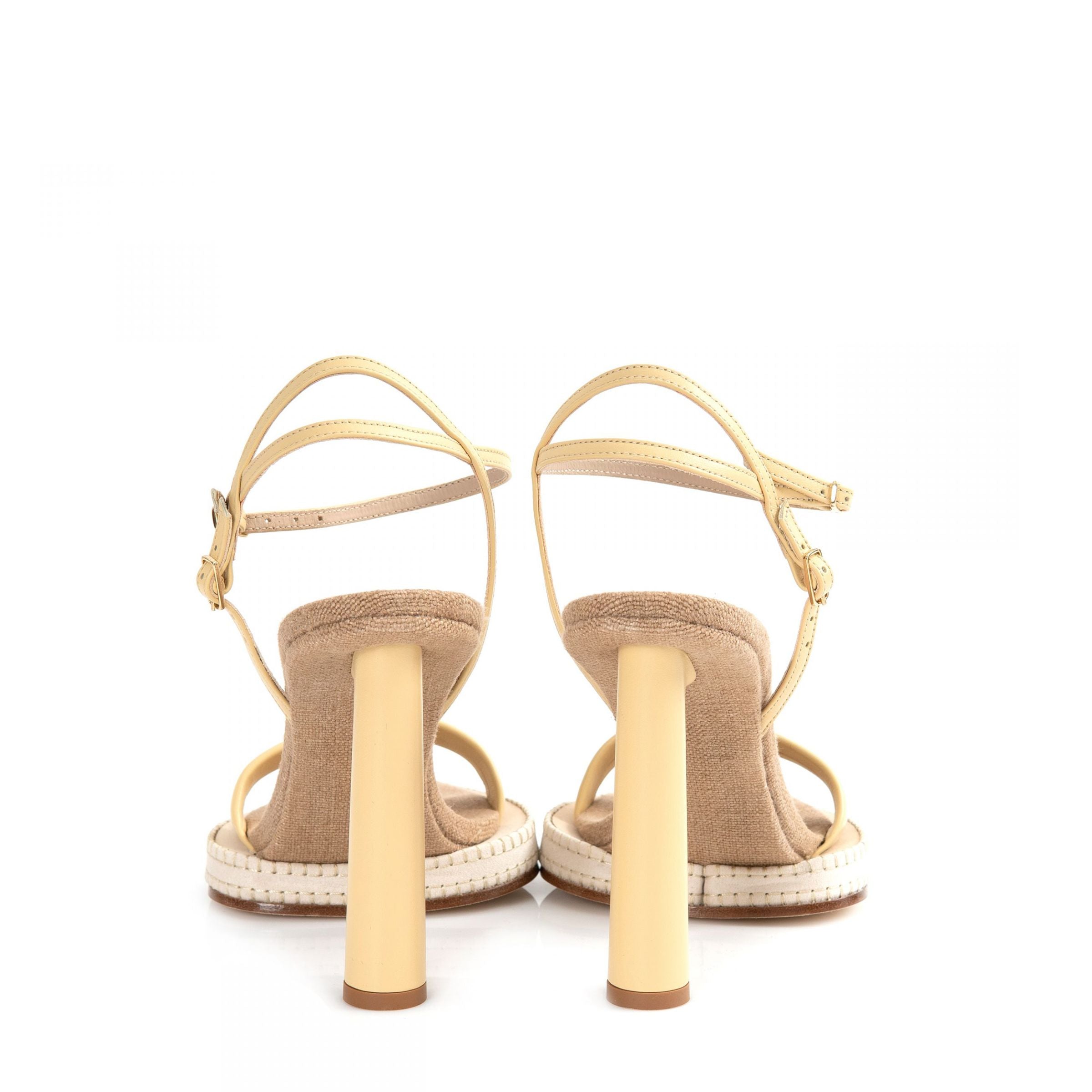 JACQUEMUS SANDALS WITH STRAPS IN SAND