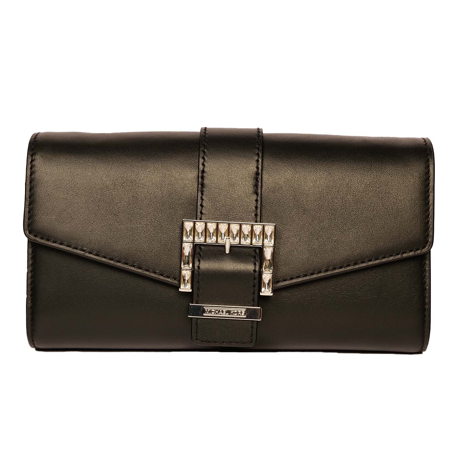MICHAEL KORS: Michael Penelope clutch in smooth leather - Black