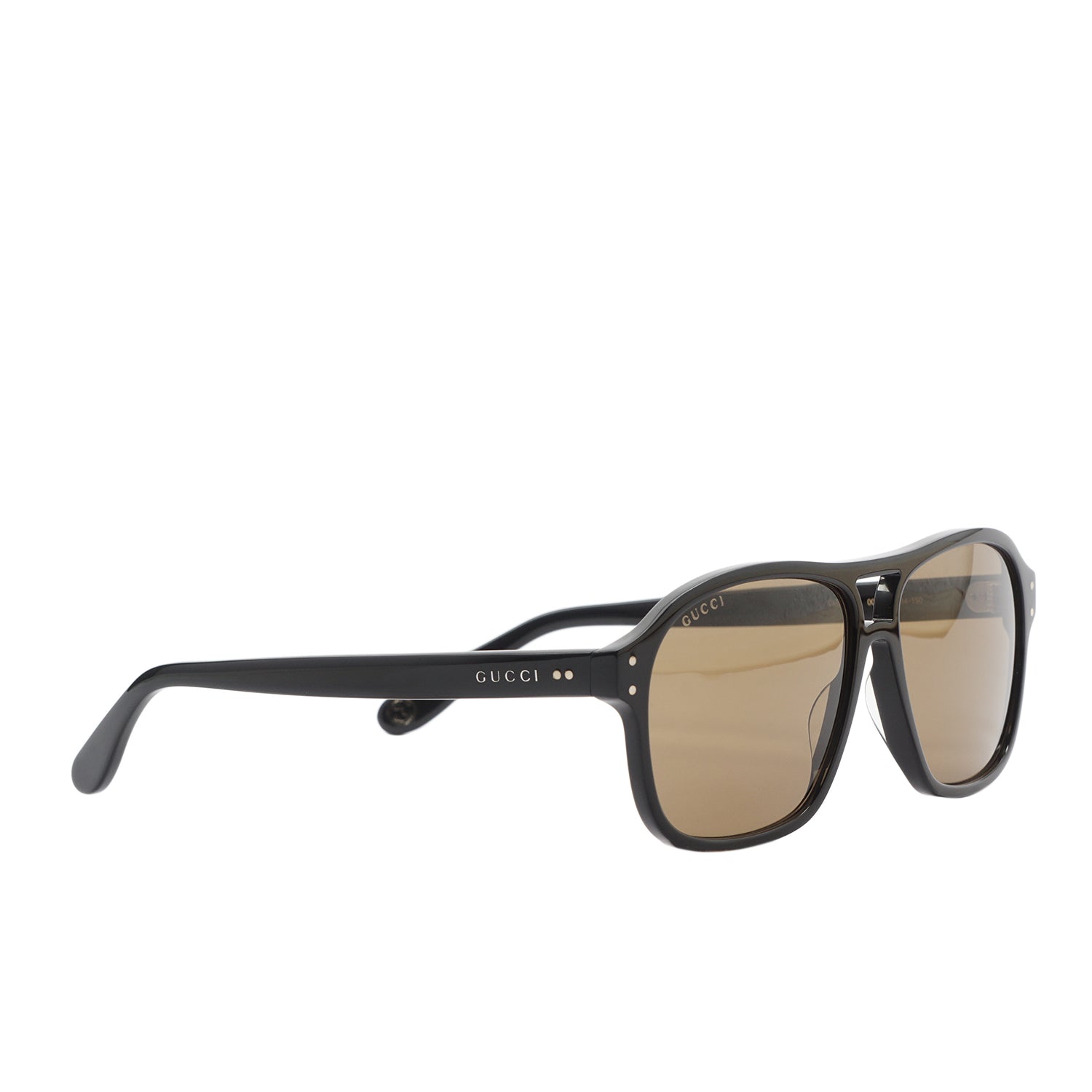 GUCCI BLACK FRAME WITH BROWN LENS