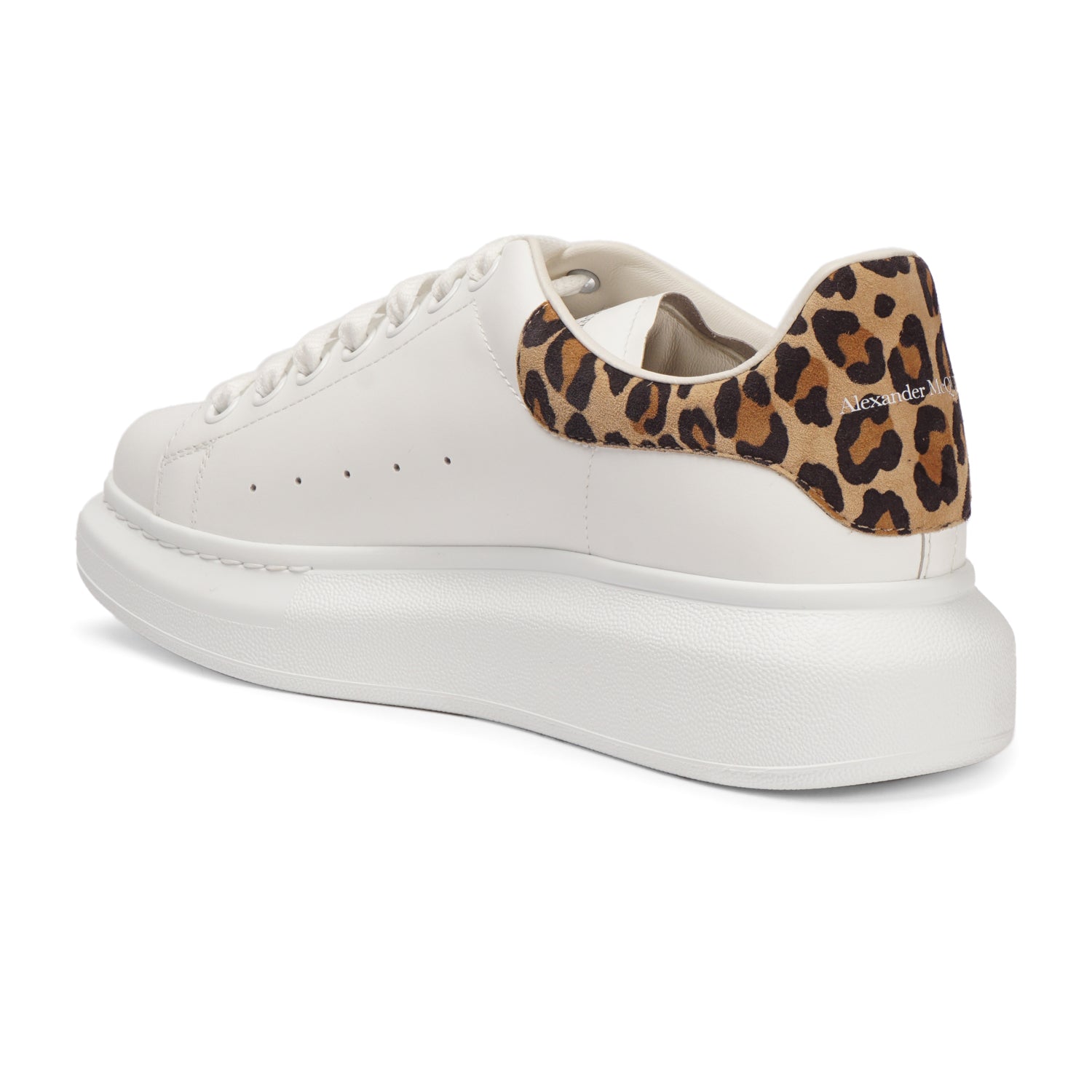 Alexander McQueen Oversized Sneakers White Leopard Sneakers