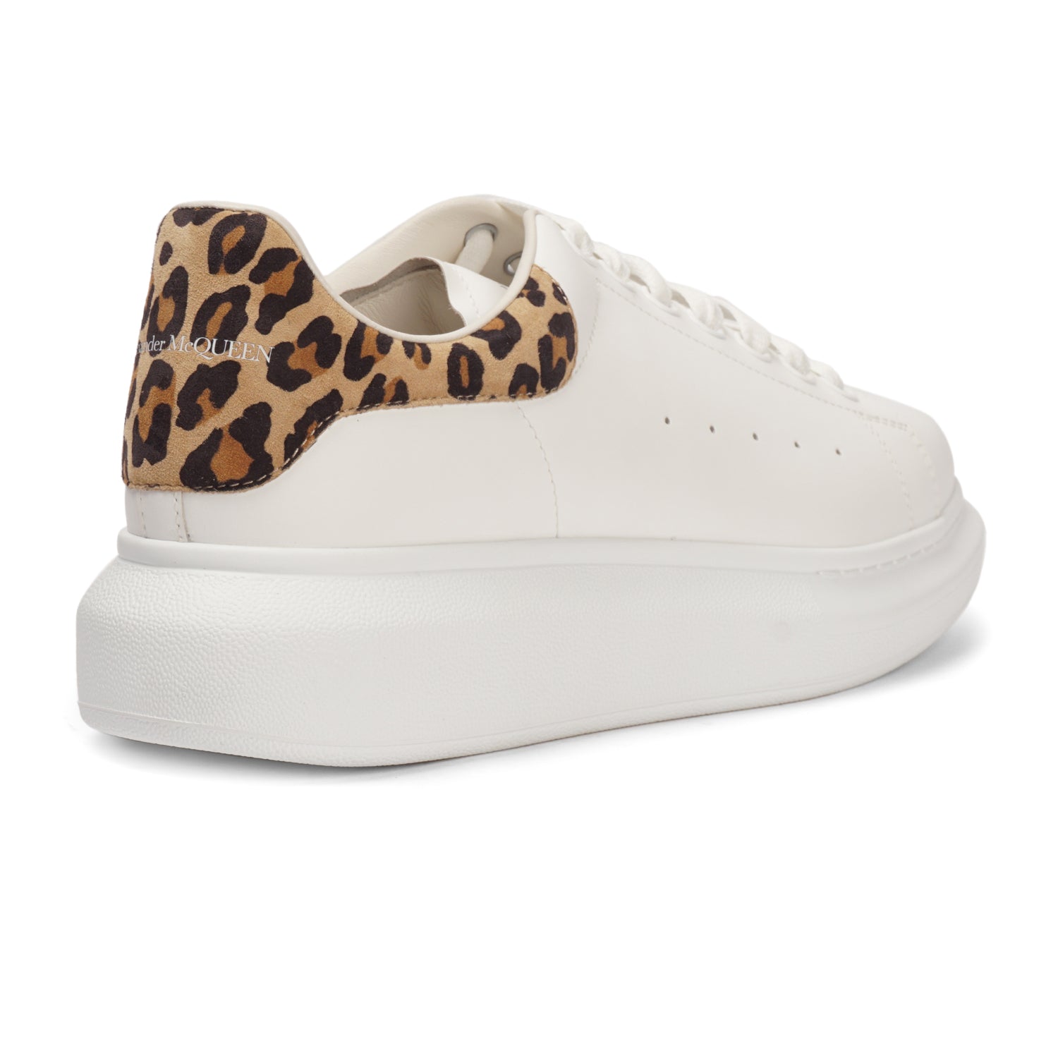 Alexander McQueen Oversized Sneakers White Leopard Sneakers