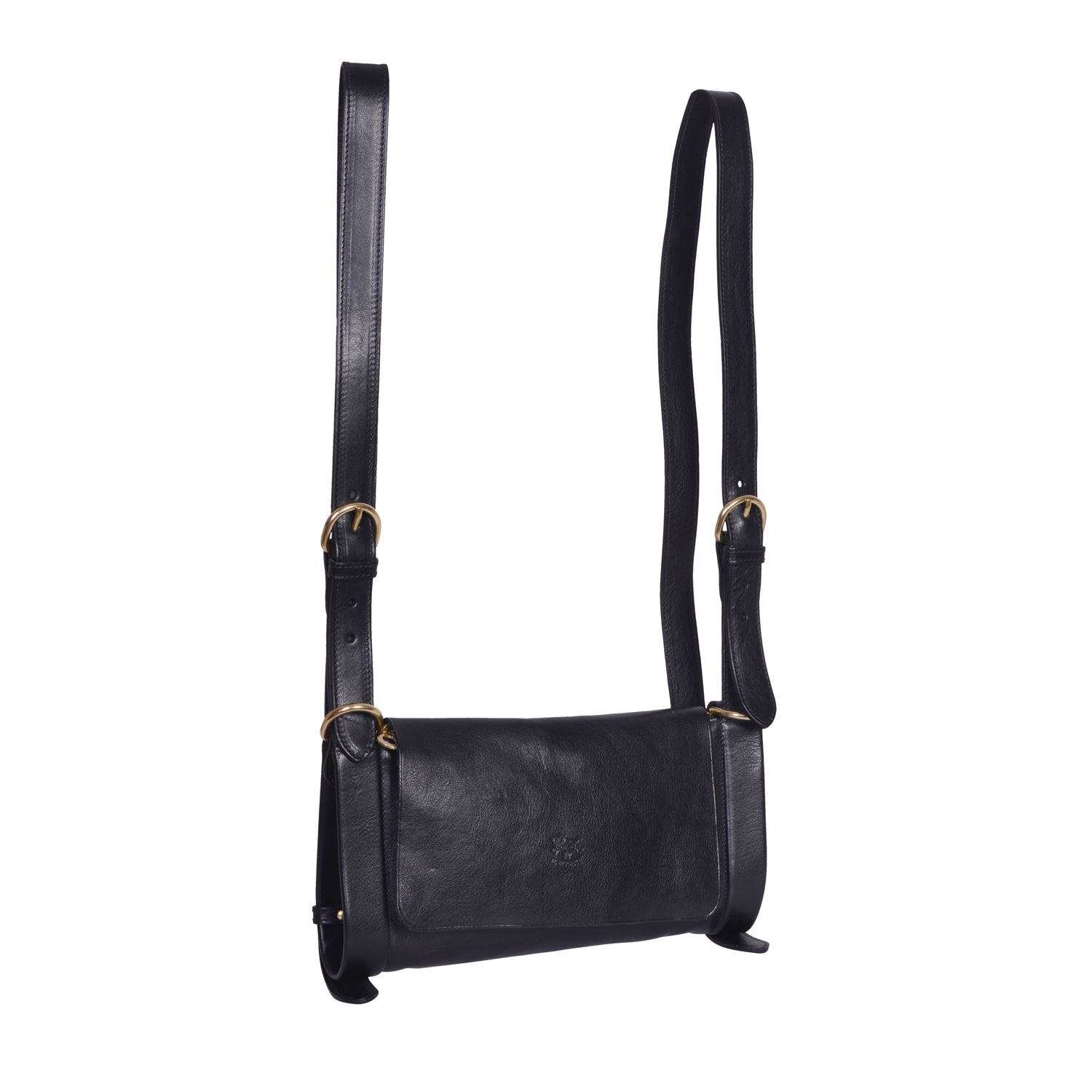 IL BISONTE ESCAPE WOMEN'S  BACKPACK  IN BLACK COWHIDE LEATHER