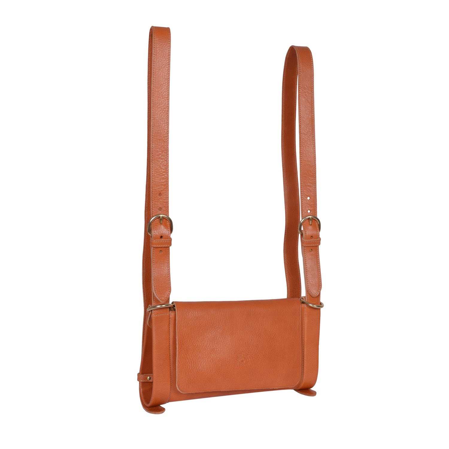 IL BISONTE ESCAPE WOMEN'S  BACKPACK  IN CARAMEL COWHIDE LEATHER