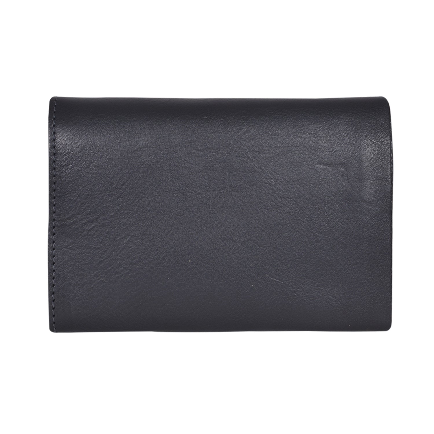 IL BISONTE UNISEX COMPACT FOLDING WALLET IN GREY  COWHIDE LEATHER
