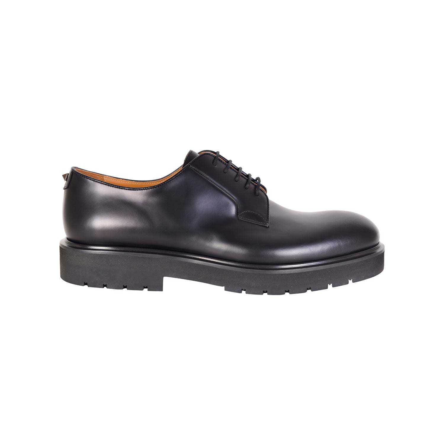 VALENTINO Black Derby Shoes with Applied Stud