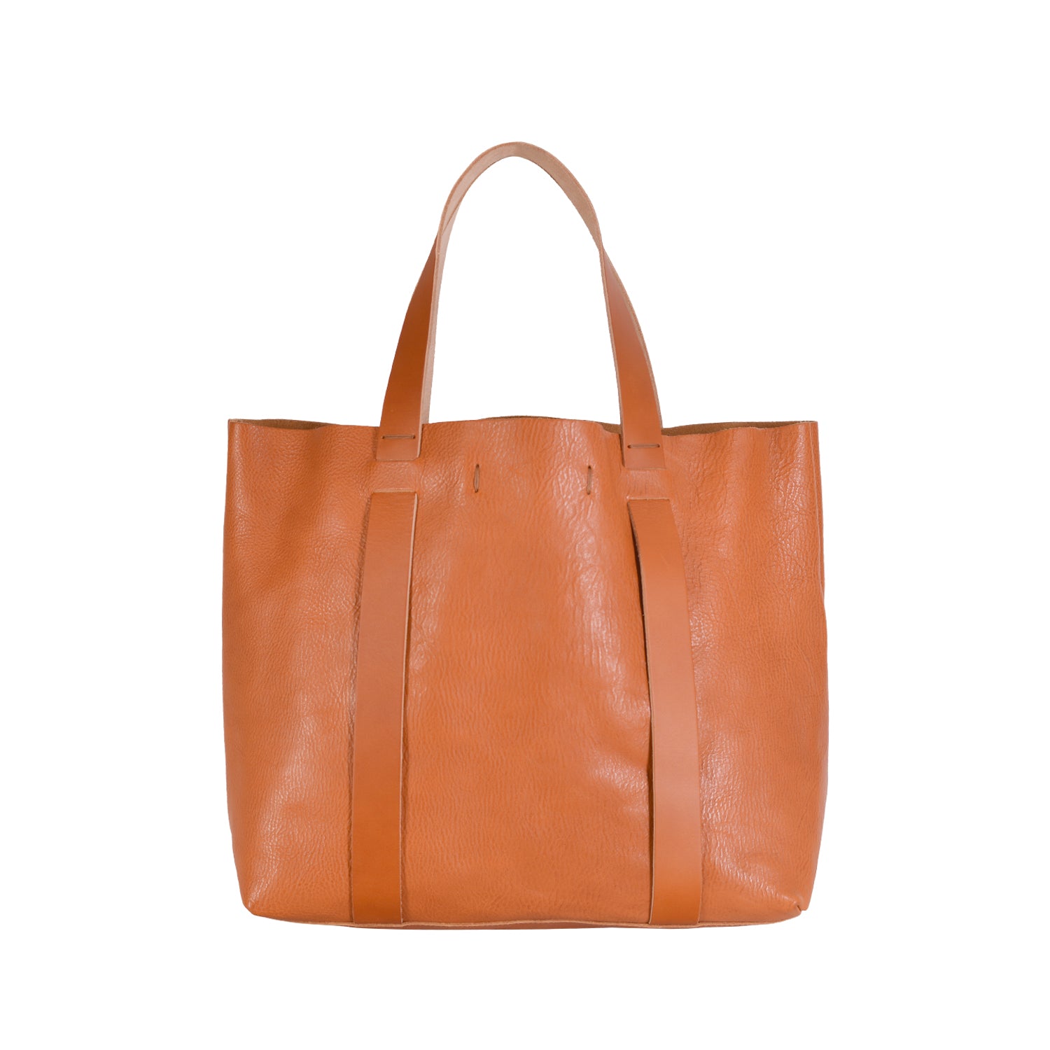 NEW IL BISONTE CARAMEL LEATHER TOTE