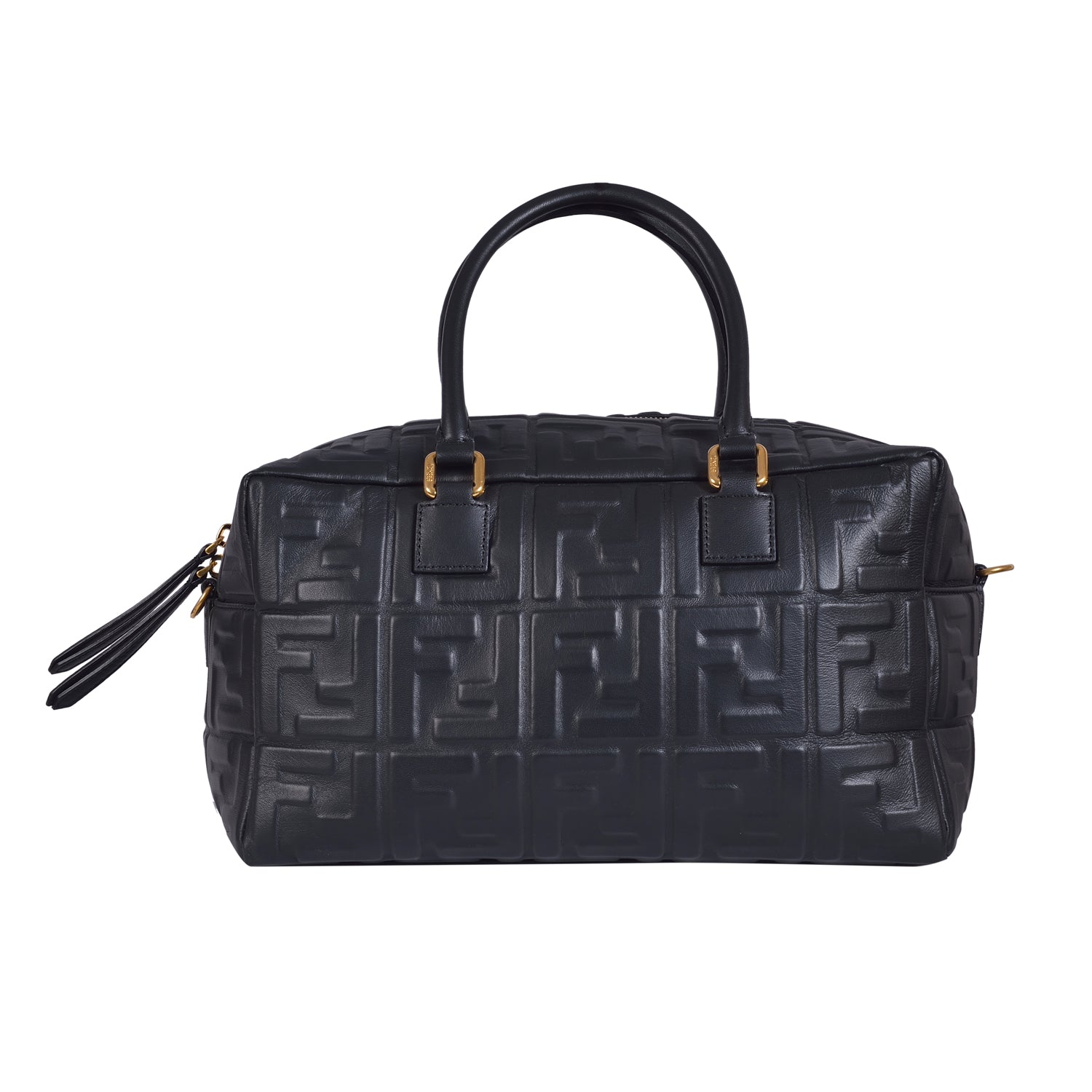 Fendi | Leather FF Pouch Bag | Black Tu