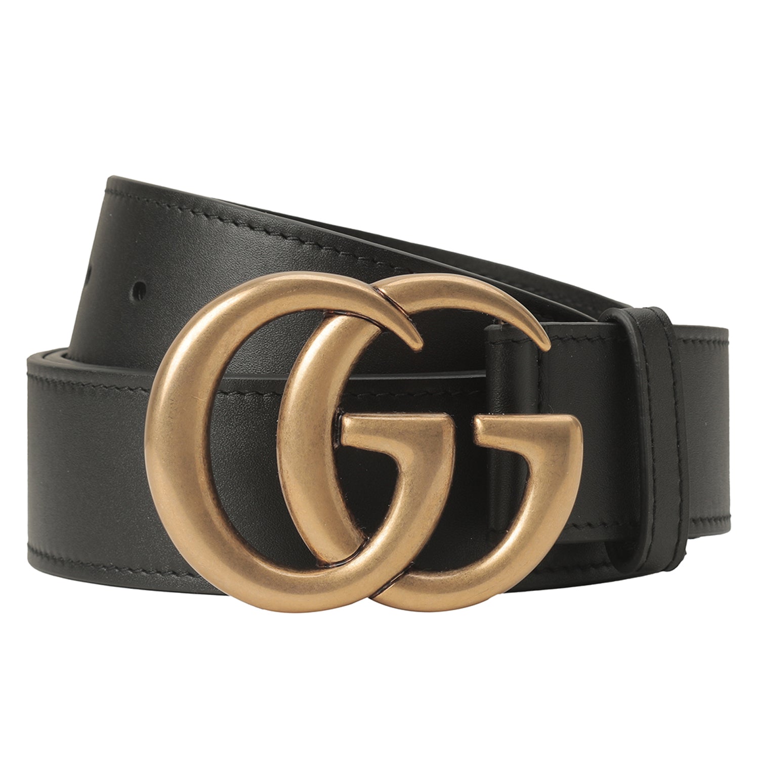 GUCCI WIDE BELT WITH DOUBLE G BUCKLE