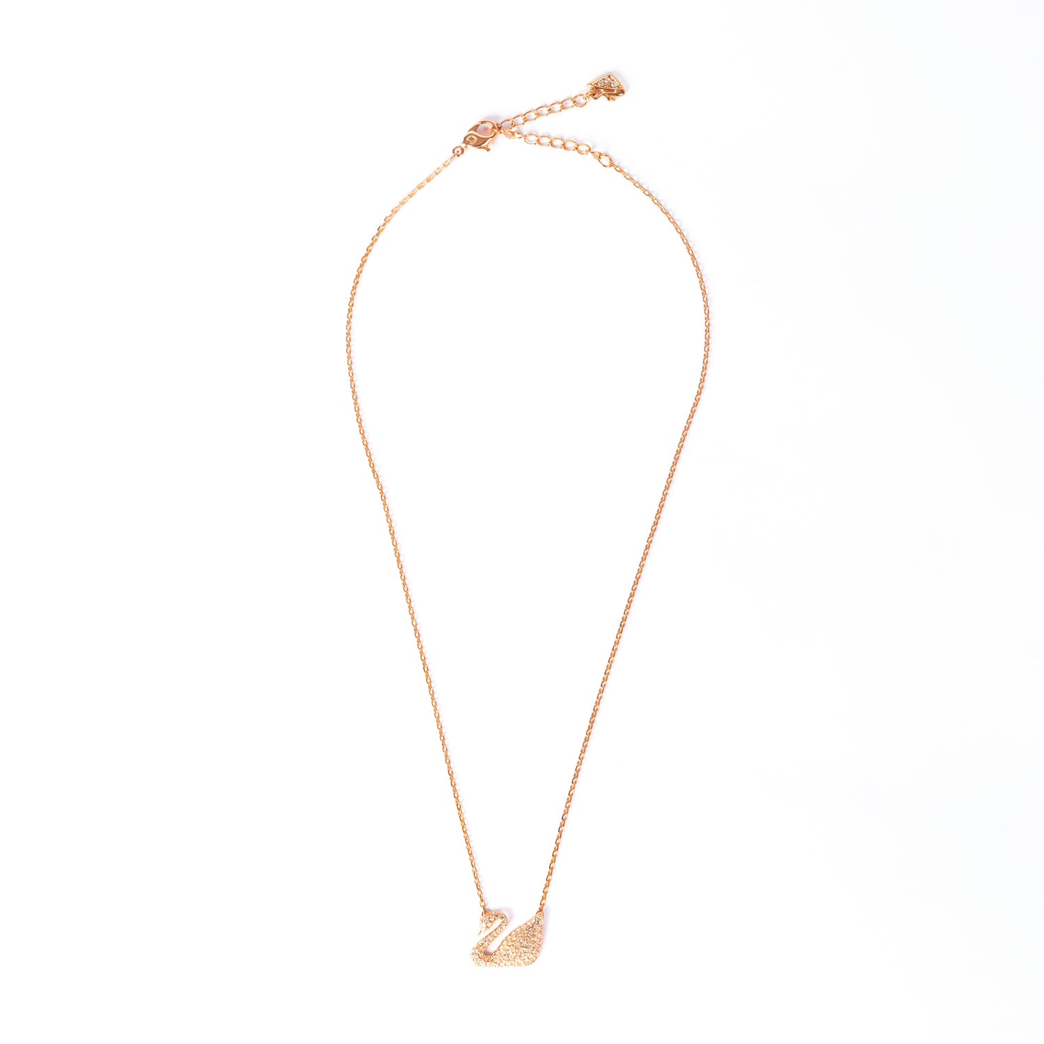 NIB Swarovski Crystal Swan Gold plated Pendant Necklace w/ box & bag Great  Gift! | eBay