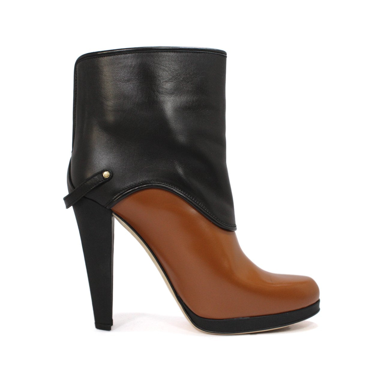 Bally Dienne Dual Color Buckle Strap Ankle Booties